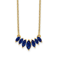 14k Marquise Sapphire 18 inch Necklace-PM7179-SA-Y