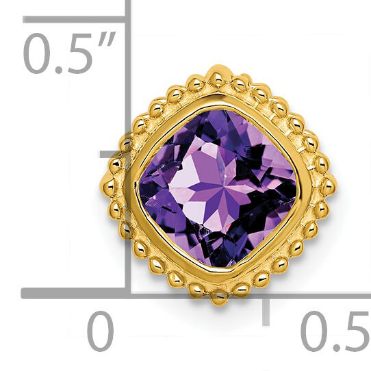 14k Cushion Amethyst Chain Slide-PM7201-AM-Y