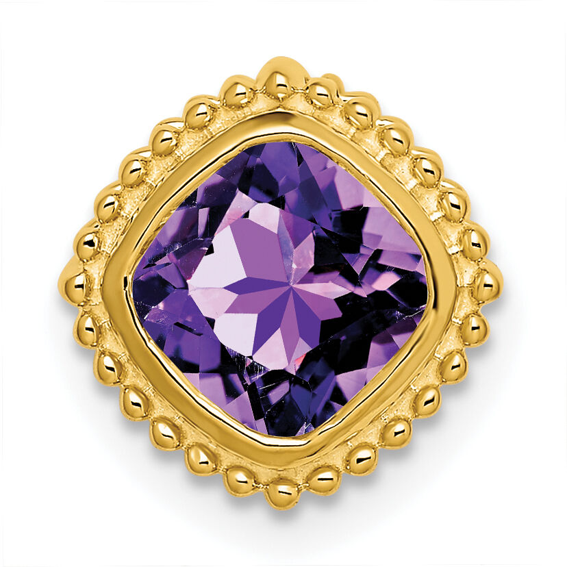 14k Cushion Amethyst Chain Slide-PM7201-AM-Y