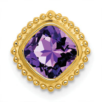 14k Cushion Amethyst Chain Slide-PM7201-AM-Y