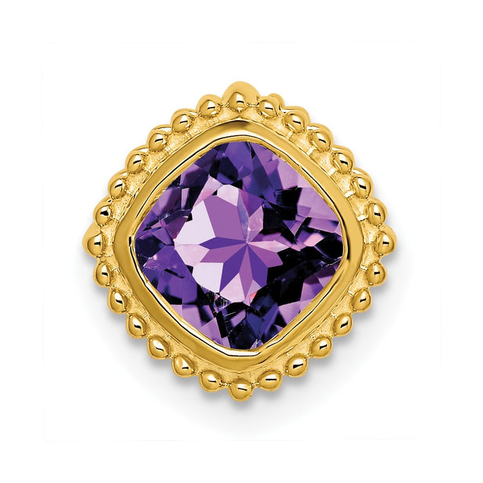14k Cushion Amethyst Chain Slide-PM7201-AM-Y
