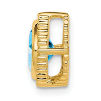 14k Cushion Blue Topaz Chain Slide-PM7201-BT-Y