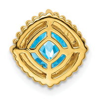 14k Cushion Blue Topaz Chain Slide-PM7201-BT-Y