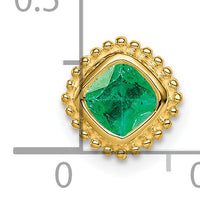 14k Cushion Emerald Chain Slide-PM7201-EM-Y
