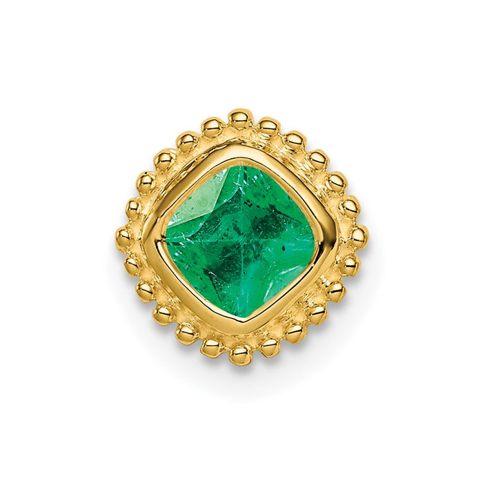 14k Cushion Emerald Chain Slide-PM7201-EM-Y