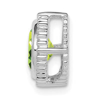 14k White Gold Cushion Peridot Chain Slide-PM7201-PE-W