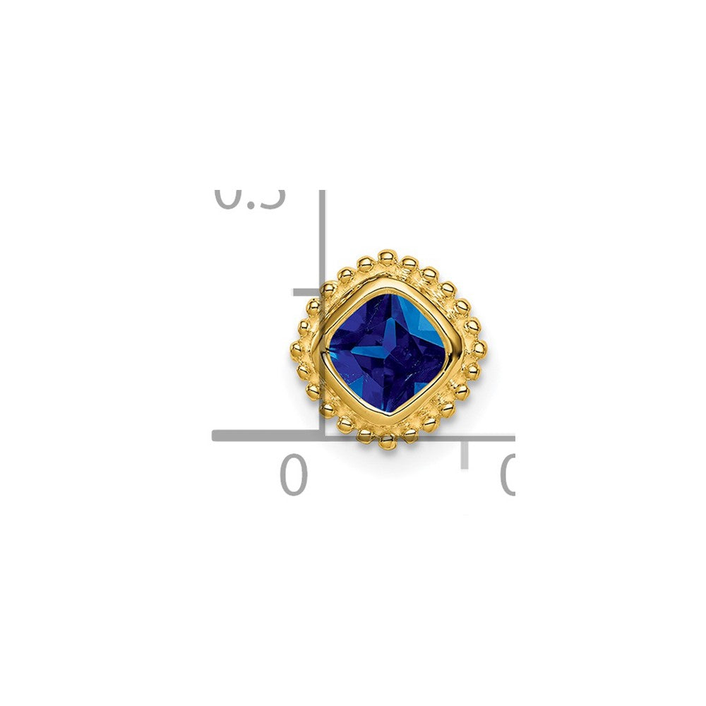 14k Cushion Sapphire Chain Slide-PM7201-SA-Y
