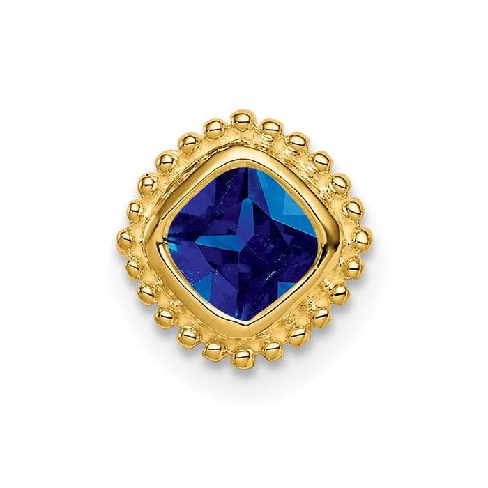 14k Cushion Sapphire Chain Slide-PM7201-SA-Y