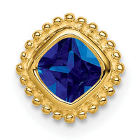 14k Cushion Sapphire Chain Slide-PM7201-SA-Y