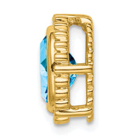14k Oval Blue Topaz Chain Slide-PM7202-BT-Y