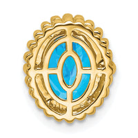 14k Oval Blue Topaz Chain Slide-PM7202-BT-Y