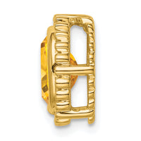 14k Oval Citrine Chain Slide-PM7202-CI-Y