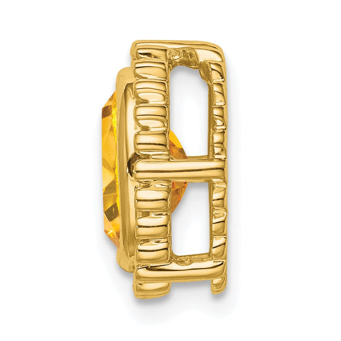 14k Oval Citrine Chain Slide-PM7202-CI-Y