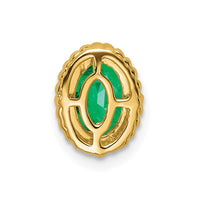 14k Oval Emerald Chain Slide-PM7202-EM-Y