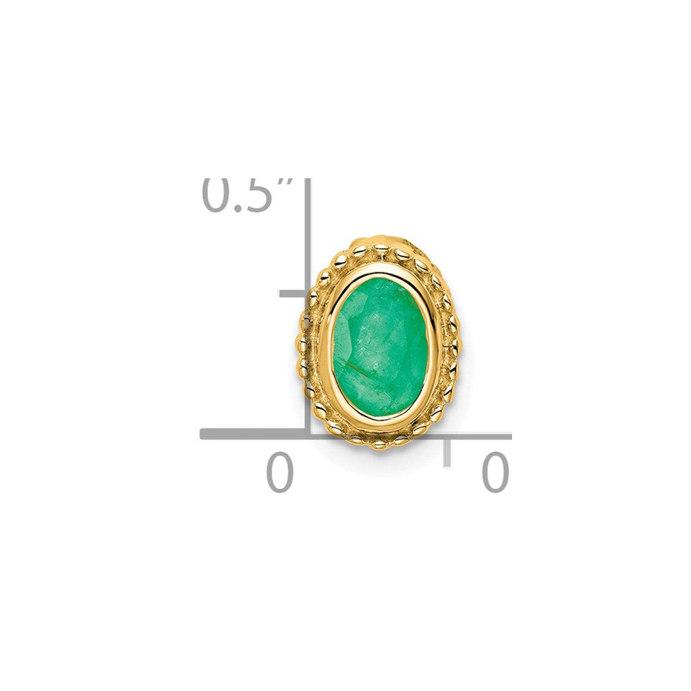 14k Oval Emerald Chain Slide-PM7202-EM-Y