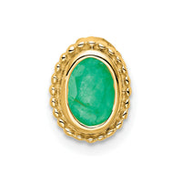 14k Oval Emerald Chain Slide-PM7202-EM-Y