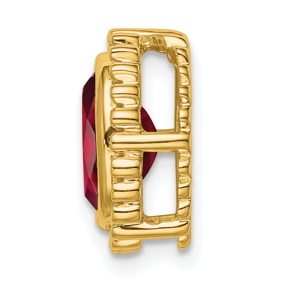 14k Oval Garnet Chain Slide-PM7202-GA-Y