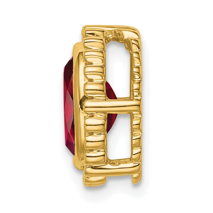 14k Oval Garnet Chain Slide-PM7202-GA-Y