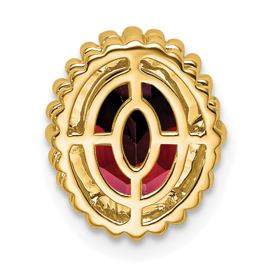 14k Oval Garnet Chain Slide-PM7202-GA-Y