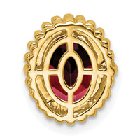 14k Oval Garnet Chain Slide-PM7202-GA-Y