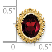 14k Oval Garnet Chain Slide-PM7202-GA-Y