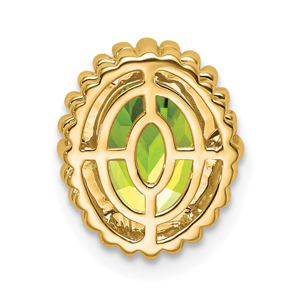 14k Oval Peridot Chain Slide-PM7202-PE-Y