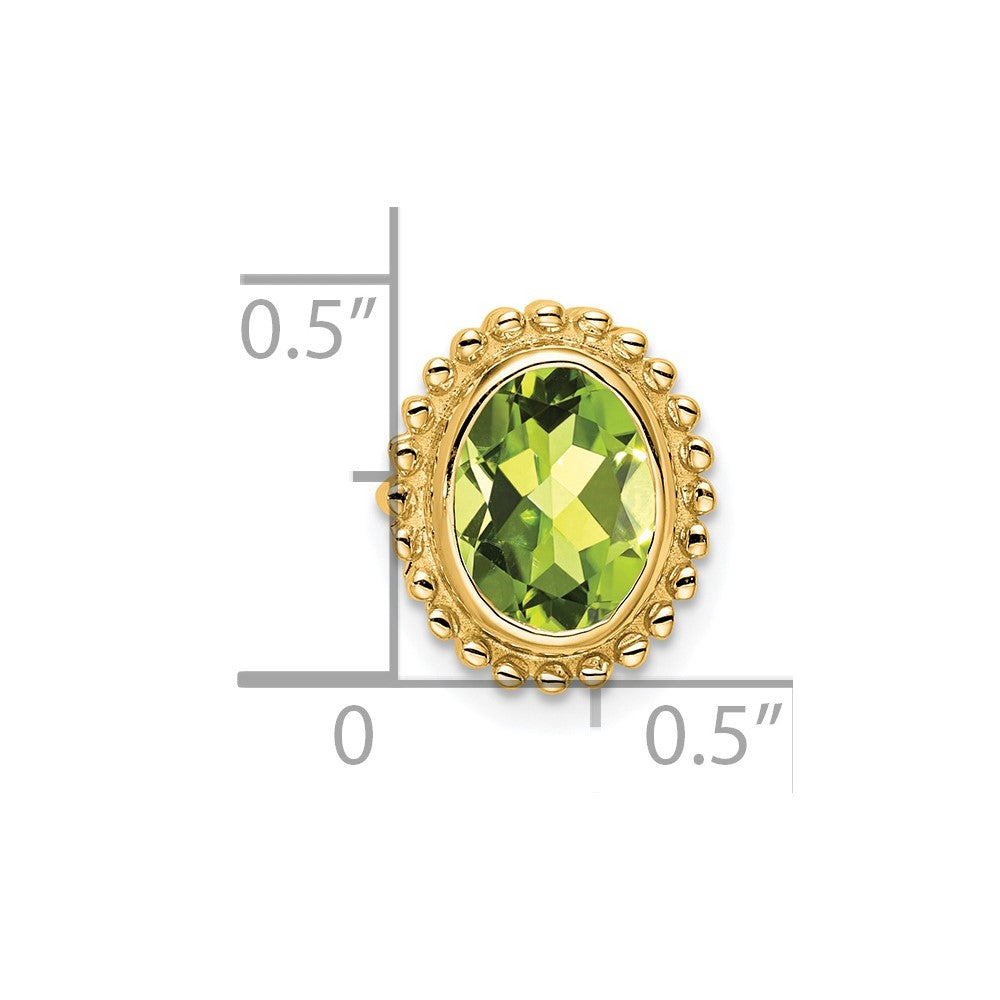 14k Oval Peridot Chain Slide-PM7202-PE-Y