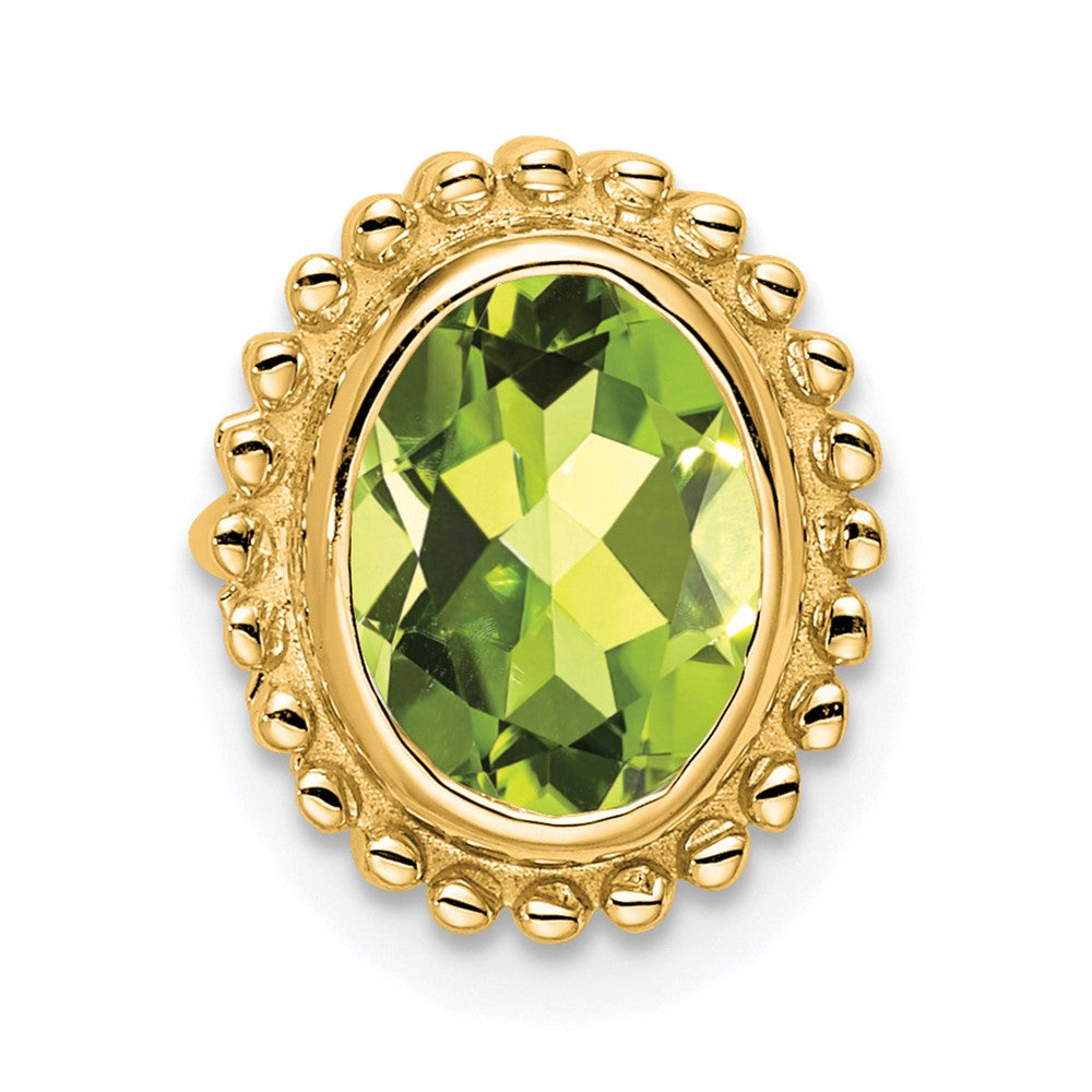 14k Oval Peridot Chain Slide-PM7202-PE-Y