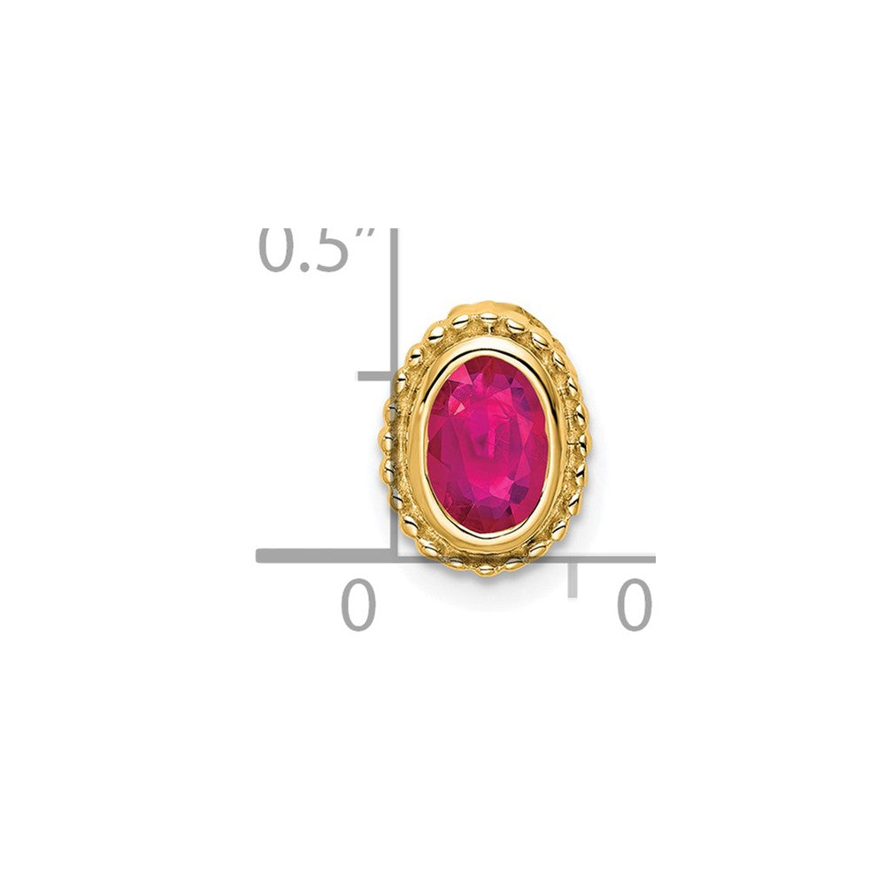 14k Oval Ruby Chain Slide-PM7202-RU-Y