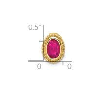 14k Oval Ruby Chain Slide-PM7202-RU-Y
