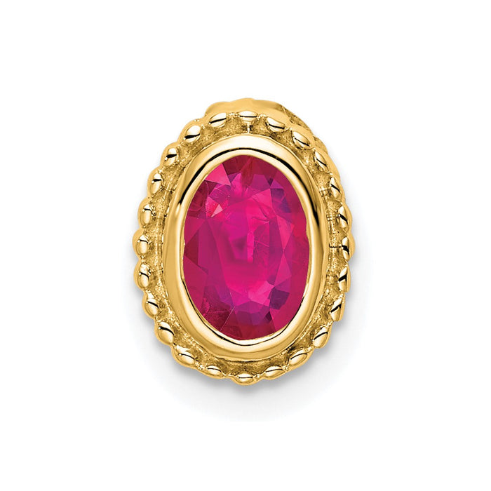 14k Oval Ruby Chain Slide-PM7202-RU-Y