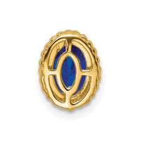 14k Oval Sapphire Chain Slide-PM7202-SA-Y