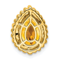 14k Pear Citrine Chain Slide-PM7203-CI-Y