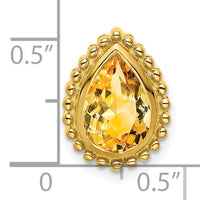 14k Pear Citrine Chain Slide-PM7203-CI-Y