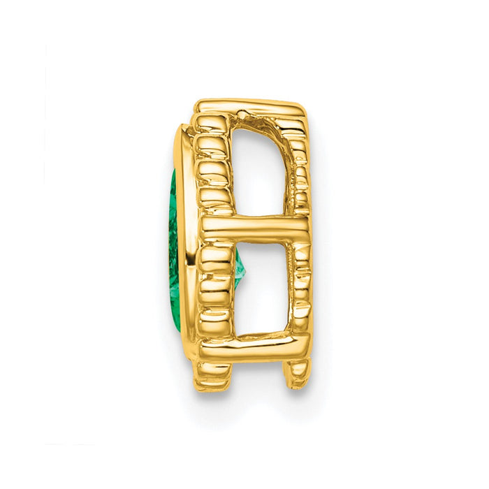 14k Pear Emerald Chain Slide-PM7203-EM-Y