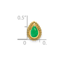 14k Pear Emerald Chain Slide-PM7203-EM-Y
