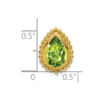 14k Pear Peridot Chain Slide-PM7203-PE-Y