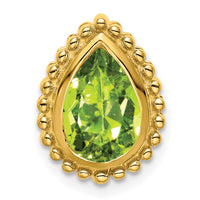 14k Pear Peridot Chain Slide-PM7203-PE-Y