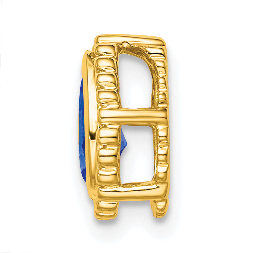 14k Pear Sapphire Chain Slide-PM7203-SA-Y
