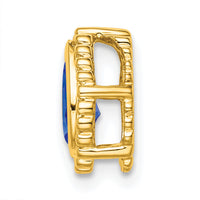 14k Pear Sapphire Chain Slide-PM7203-SA-Y