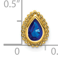 14k Pear Sapphire Chain Slide-PM7203-SA-Y