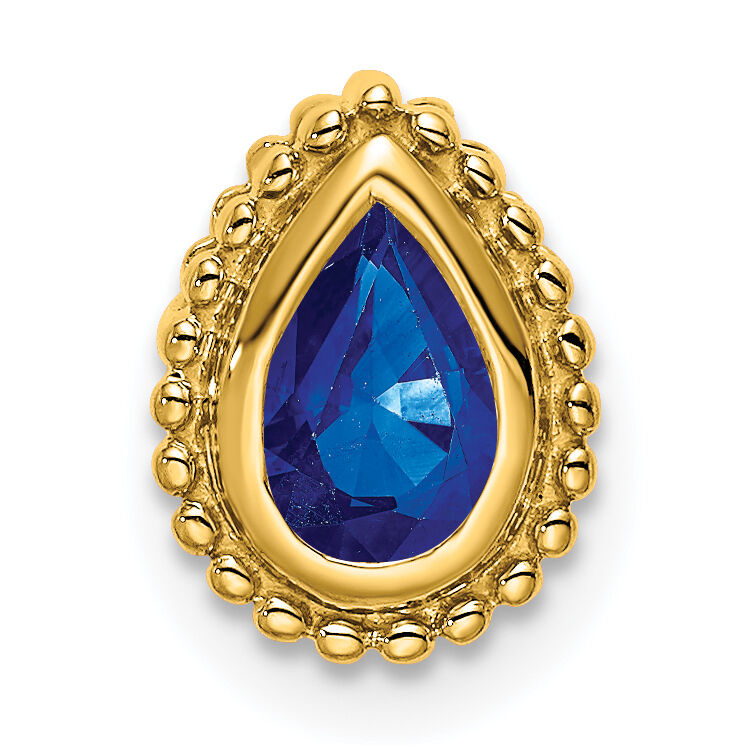 14k Pear Sapphire Chain Slide-PM7203-SA-Y