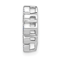 14k White Gold Sapphire and Diamond Chain Slide-PM7218-SA-010-WA