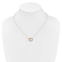 14k Two-tone Ruby and Diamond 18in. Circles Necklace-PM7220-RU-012-WYA