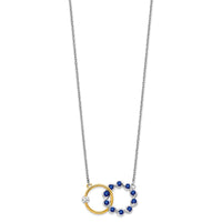 14k Two-tone Sapphire and Diamond 18in. Circles Necklace-PM7220-SA-012-WYA