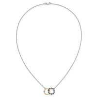 14k Two-tone Sapphire and Diamond 18in. Circles Necklace-PM7220-SA-012-WYA