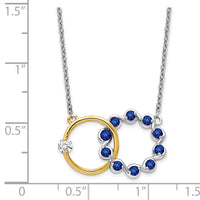 14k Two-tone Sapphire and Diamond 18in. Circles Necklace-PM7220-SA-012-WYA