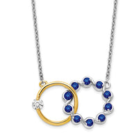 14k Two-tone Sapphire and Diamond 18in. Circles Necklace-PM7220-SA-012-WYA