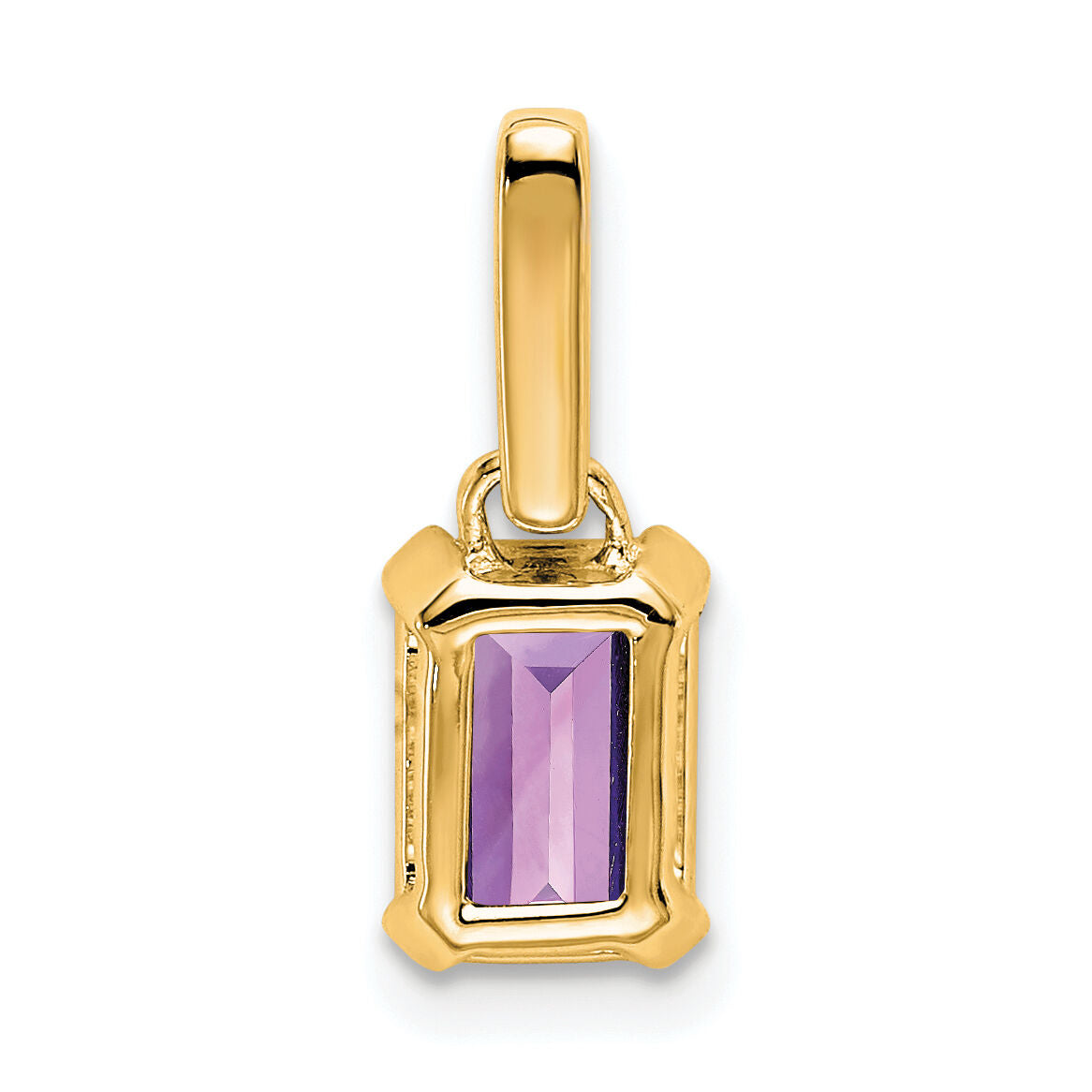 14K Amethyst and Diamond Pendant-PM7410-AM-004-YA