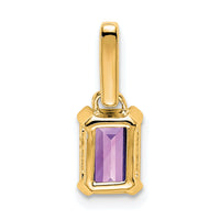 14K Amethyst and Diamond Pendant-PM7410-AM-004-YA